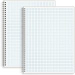 Spiral Binding Graph Paper Notebook Grid Paper 4 Squares Box Size 11X8.5 28pages